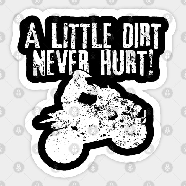 4 Wheeler Little Dirt Never Hurt Quad Bike ATV Vintage Sticker by LEGO